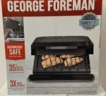 George Foreman Family Size Removable Plate Electric Grill Black Nib. Fixed Price $39.99.