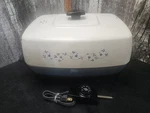 West Bend Electric Skillet Griddle Vintage Blue Flower 72616 W/ Ac Cord. Fixed Price $34.99.