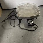 Vintage Presto Automatic Electric Fry Pan SS-32 With Glass Lid Submersible. Fixed Price $75.00.
