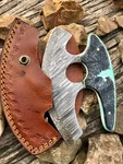 5.5" Custom Handmade Damascus Steel Ulu Chopping Chef Kitchen Knife UA-14. Fixed Price $74.99.
