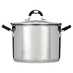 8-QUART Gourmet Stainless-steel Covered Stock Pot With Lock And Drain. Fixed Price $64.96.