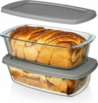 Large Superior Glass 7.6 Cups/ 1800ML/1.9QT Razab Loaf Pan W/lid. Fixed Price $14.99.