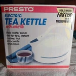 Vintage 1993 Presto Electric Tea Kettle With Whistle 02703. Fixed Price $27.99.