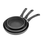 Ballarini Modena By Henckels Forged Aluminum 3-PIECE Fry Pan Set, 8", 10" & 12". Fixed Price $159.99.