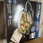 Aroma AFP-1600S Gourmet Series Stainless Steel Electric Skillet ,new Box. Fixed Price $55.00.