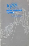 1988 Chrysler New Yorker Turbo Owner's Manual. Fixed Price $46.50.