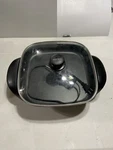 West Bend 72306 Square Electric Skillet With Non Stick Frying Pan Clear Lid Nice. Fixed Price $48.00.