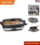 06857 16-INCH Electric Foldaway Skillet, Black. Fixed Price $183.12.