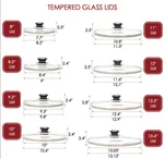Glass Pot Lid Replacement Cookware Tempered Fry Pan Skillet. Fixed Price $26.99.