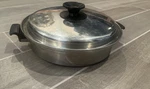 Royal Queen 11" Skillet Multi-core 3 Ply Stainless Pan & Lid- Made Usa Vntg 2 Pc. Fixed Price $59.99.