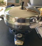 Vintage Farberware Skillet 335B 12" Electric Buffet Frying Pan Dome Lid TESTED85. Fixed Price $39.94.