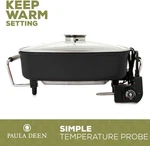 Paula Deen FPB-002-2-2 1400 Watt Large Electric Skillet Cook Glass Black. Fixed Price $71.14.