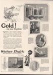 1923 Western Electric Telephone Gold Pan Silver Platinum Switchboard Ad 9151. Fixed Price $21.95.