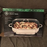 Open Box Ge 15" Electric Skillet Nonstick Frying Pan Lid Power Cord 168948. Fixed Price $42.99.