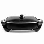 Caynel Inch Non-stick Electric Skillet With Glass Cover 16" X 12" 3". Fixed Price $46.75.