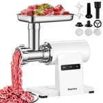 Kourice Electric Meat Grinder, Sausage Stuffer, 5.5LBS/MIN With Medium, White. Fixed Price $171.16.