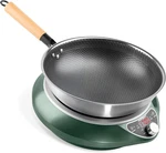 1700W 120V Concave Induct Cook With Stainl Steel Wok,. Fixed Price $250.60.
