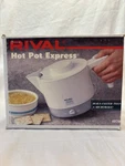 Vintage Rival Hot Pot Express 32 Oz Flip Top Lid White Adjustable Thermostat New. Fixed Price $45.00.