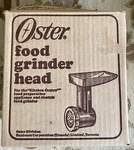Oster Food Grinder Head, Model 954-66, Accessory For Kitchen Centre. Fixed Price $14.48.
