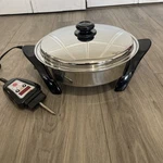 Saladmaster 12 In. Electric Skillet T-304/316L Titanium Surgical Stainless Steel. Fixed Price $300.00.