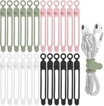Nearockle 24PCS Silicone Cable Straps Cord Organizer For Bundling Earphone,. Fixed Price $17.41.