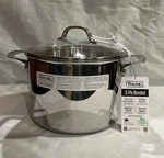 New, Viking 8 Qt Stock Pot W/vented Lid, 3 Ply Bonded Stainless Steel No Pfas. Fixed Price $108.95.