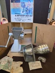 Vintage 60'S Dazey-mates Model #472 Food & Meat Chopper Grinder W/ Vacuum Base. Fixed Price $39.99.