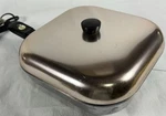 Sunbeam Fp-l Electric Skillet W/ Lid & Probe Model 035720 Copper-tone 1950S Usa. Fixed Price $49.95.