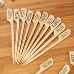 Printed Food Label Marker Wood Paddle Pick Skewers 3.5" (9CM) - Bamboomn. Fixed Price $44.44.