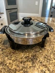 Healthy Gourmet West Bend Stainless Steel Liquid Core Electric Skillet 246B. Fixed Price $63.75.