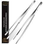 Tangoowal Pcs 12-INCH Fine Tweezer Tongs,extra-long Inch, Silver. Fixed Price $23.19.