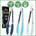 3 Pcs Silicone Kitchen Tongs Non Slip Heat Resistant Durable Grip Cooking Tool. Fixed Price $15.21.