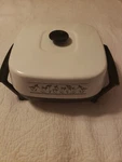 Vtg West Bend Electric Skillet 11" Non-stick Surface Model 72009 Grey Flowers. Fixed Price $19.99.