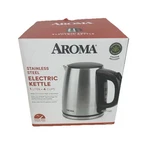 Aroma Stainless Steel Electric Kettle 1 Liter 4 Cups New Open Box. Fixed Price $18.75.
