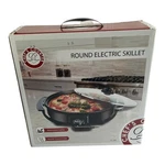 Chef's Counter CC-260 Round Electric Skillet 1400W Nonstick Vented Glass Lid. Fixed Price $33.99.