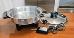 Townecraft Chefs Ware Electric Skillet With Lid Cord 12" Stainless T304 Fry Pan. Fixed Price $69.99.
