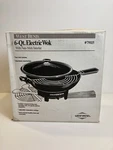 New/open Box West Bend Electric Wok 6 Quart Non-stick Vintage 1991 Model 79115. Fixed Price $49.99.