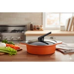 Sold Out! Happycall Orange Alumite Ceramic Pot Kitchen 3 Qt Aerospace Tech. Fixed Price $75.00.