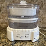 Oster Electric Healthy Food Steamer Rice Cooker Instant 2 Tier Model 4711. Fixed Price $25.00.