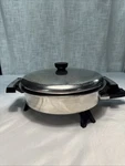 Vintage Lifetime Electric Skillet Cookware Stainless Steel Tested Working 11. Fixed Price $59.99.