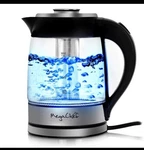 Mega Chief 1.8LT. Glass Body And Stainless Steel Electric Tea Kettle W/infuser. Fixed Price $34.98.