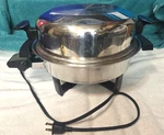 Townecraft Electric Skillet 17450 Oil Core Stainless Steel 11" Domed Lid. Fixed Price $45.00.