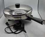 Farberware Electric Fry Pan FSS300 Stainless Steel 12" - Works Great. Fixed Price $39.99.