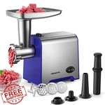 Keenstar Electric Meat Grinder, 450W Sausage Stuffer Maker, Blue Stainless Steel. Fixed Price $78.99.
