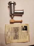 Sunbeam Mixmaster Meat Grinder Food Chopper Attachment FW6B. Fixed Price $14.95.