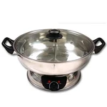 Stainless Steel Electric Wok Mongolian Hot Pot Shabu 7.75 In. Broiler. Fixed Price $89.29.