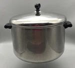 Vtg Farberware Aluminum Clad Stainless Steel 8 Qt Stock Pot W/lid Usa Mv. Fixed Price $30.00.