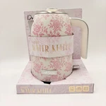Dwellstudio Electric Water Kettle 1.7L 1500W Pink Floral Rose Stainless Steel. Fixed Price $150.00.