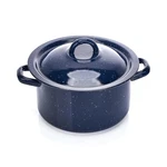 Imusa C20666-1062810W Speckled Enamel Stock Pot With Lid, 4 Quarts, Blue. Fixed Price $18.99.