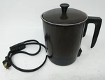 World Electric Cup Hot Pot Brown Enameled Aluminum Model WNEP-4C. Fixed Price $8.00.